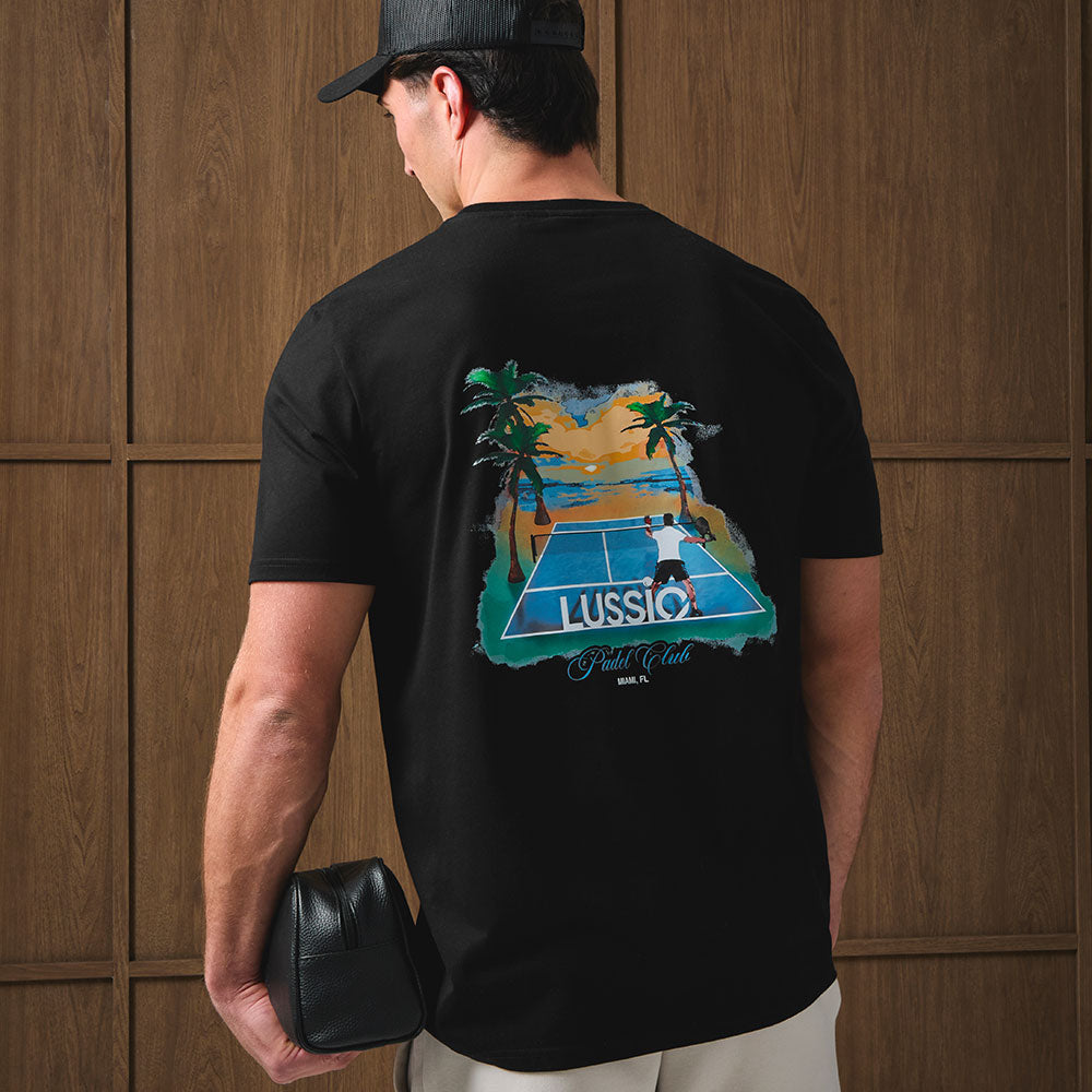 Black/Blue Padel Tee