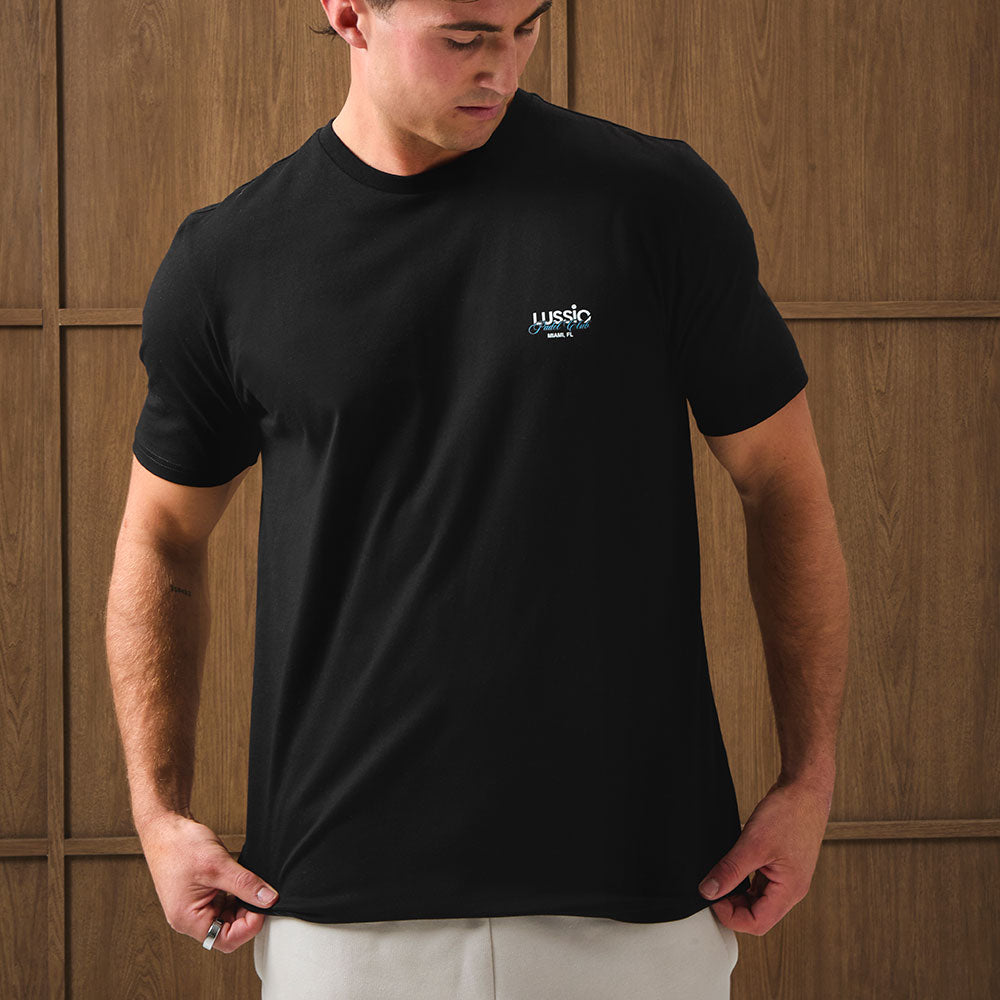 Black/Blue Padel Tee