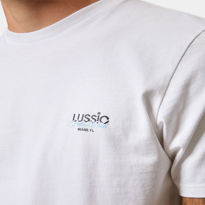 Model facing away and camera close up on the front logo 